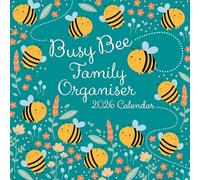 TGSC | Busy Bee Family Organiser 2026 Calendar 16 Month Family Square Wall Calendar 2026 UK | Planner with Large Grid for Home or Office Organisation - Home Organisers 2026/2025 Calendar UK