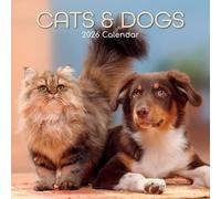 TGSC | Cats & Dogs 2026 Calendar 16 Month (Sept 2025-Dec 2026) Family Square Wall Calendar 2026 UK | Planner with Large Grid for Home or Office Organisation - Animals 2026/2025 Calendar UK