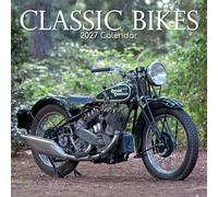 TGSC | Classic Bikes 2026-2027 Calendar, 16-Month Square Wall Calendar (Sept 2026-Dec 2027), UK Planner with Motorbike Photography, Home or Office Organiser | 30 x 30 cm