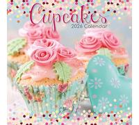 TGSC | Cupcakes 2026 Calendar 16 Month (Sept 2025-Dec 2026) Family Square Wall Calendar 2026 UK | Planner with Large Grid for Home or Office Organisation - Food 2026/2025 Calendar UK