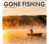 TGSC | Gone Fishing 2026-2027 Calendar, 16-Month Square Wall Calendar (Sept 2026-Dec 2027), UK Planner with Fishing Photography, Home or Office Organiser | 30 x 30 cm