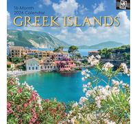 TGSC | Greek Islands 2026 Calendar 16 Month (Sept 2025-Dec 2026) Family Square Wall Calendar 2026 UK | Planner with Large Grid for Home or Office Organisation - Travel 2026/2025 Calendar UK