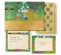 TGSC | Klimt Gifted Stationery Letter Writing Sets | Ballpoint Pen with 32 x A5 Letter Paper Sheets & 16 x envelopes | Writing Paper & envelopes | Letter Writing Set & 2 Sheets of Letter Seals