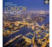 TGSC | London by Night 2026-2027 Calendar, 16-Month Square Wall Calendar (Sept 2026-Dec 2027), UK Planner with Night City Photography, Home or Office Organiser | 30 x 30 cm
