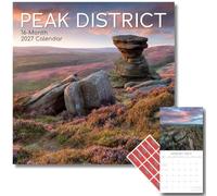 TGSC | Peak District 2027 Calendar with Planner Stickers, 16-Month Square Wall Calendar (Sept 2026 to Dec 2027), Peak District Photography, Home and Office Organiser, 30 x 30 cm