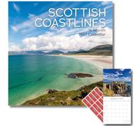 TGSC | Scottish Coastlines 2027 Calendar with Planner Stickers, 16-Month Square Wall Calendar (Sept 2026 to Dec 2027), Coastal Photography, Home and Office Organiser, 30 x 30 cm