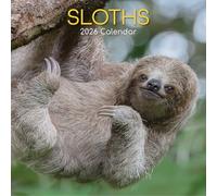 TGSC | Sloths 2026 Calendar 16 Month (Sept 2025-Dec 2026) Family Square Wall Calendar 2026 UK | Planner with Large Grid for Home or Office Organisation - Animals 2026/2025 Calendar UK