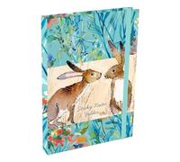 TGSC Stationery Set - Kissing Hares Sticky Notes & Lined Pad Folder - Various Sizes, Designs - Journal Notebook Ideal for Office, School, Lined Sticky Note Essential Notebook