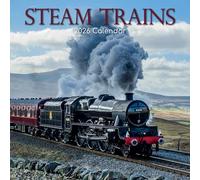 TGSC | Steam Trains 2026 Calendar 16 Month Family Square Wall 2026 UK | Planner with Large Grid for Home or Office Organisation - 2026/2025 UK