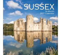 TGSC | Sussex 2026-2027 Calendar, 16-Month Square Wall Calendar (Sept 2026-Dec 2027), UK Planner with Coastal Countryside Themes, Home or Office Organiser | 30 x 30 cm