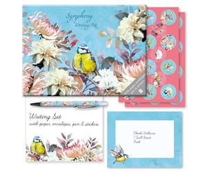 TGSC | Symphony Gifted Stationery Letter Writing Sets | Ballpoint Pen with 32 x A5 Letter Paper Sheets & 16 x Envelopes | Writing Paper & envelopes with 2 Sheets of Letter Seals