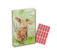 TGSC The Wildlife A 2027 A6 Flexi Diary with Planner Stickers, Week to View Journal with Ribbon Marker, Compact Notebook with UK Holidays for Men and Women