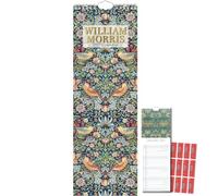 TGSC | William Morris 2027 Slimline Calendar with Planning Stickers, (Jan-Dec 2027) Planner with UK Holidays, For Home, Office, Wall Display, 42 x 15 cm