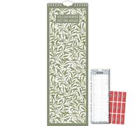 TGSC | William Morris Home Organiser 2027 Slimline Calendar with Planning Stickers, (Jan-Dec 2027) Planner with UK Holidays, For Family, Home, Kitchen Wall Planning, 42 x 15 cm