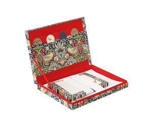TGSC | William Morris - Strawberry Thief Gifted Stationery Letter Writing Sets | Ballpoint Pen with 32 x A5 Letter Paper Sheets & 16 x Envelopes | Writing Paper & Envelopes
