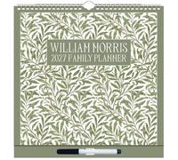 TGSC | William Morris Weekly Planner 2027 Weekly Planner | 16 Month Family Organiser | 6 Columns | Pen + Stickers Included | Tear off shopping lists | Dry Wipe Board