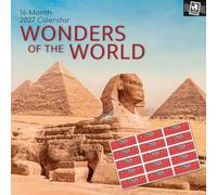 TGSC | Wonders of the World 2027 Calendar with Stickers | Home Planner