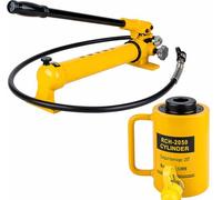 TGTHDD 20T Hydraulic Jack with CP-700 Hand Pump, Hollow Single-Acting Hydraulic Cylinder, Push and Pull Design, 2 Inch Stroke
