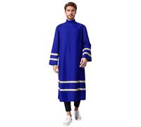 TGUVGRHH Clergy Muslim Robe,Priest Clergy Vestment Robes,Pulpit Liturgical Vestment Cassock for Church & Halloween Carnival Party (Blue, L)