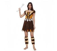 TGUVGRHH Red Indian Costume Outfits, Native American Costume Adult with Belt & Leg Covers, Indian American Themed Fancy Dress for Halloween Carnival Party (Women, One Size)