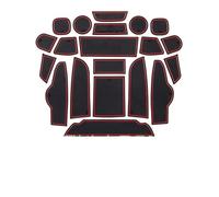 TGVSELPJ Gate Slot Mat Rubber Pad Dust-proof Mat For BMW For X3 For F25 For X4 For F26 2011~2018 Door Groove Cup Pad Gate Storage Slot Interior Sticker Auto(Black- Silver)