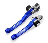 TGVSELPJ Motorcycle Part Control Handles Motorcycle Accessories Adjustable Pivot Brake Clutch Levers for Kawasaki KX125 KX 125 2001 2002 2003 2004 2005(Blue)