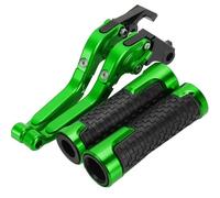 TGVSELPJ Motorcycle Part Folding Extendable Brake Clutch Levers Motorcycle Accessories Parts Adjustable Handle for Kawasaki for Ninja ZX6R ZX-6R 2000-2004(Green 3)