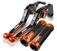 TGVSELPJ Motorcycle Part Folding Extendable Brake Clutch Levers Motorcycle Accessories Parts Adjustable Handle for Y-AMAHA XS250SE 1979-1982(Orange 1)
