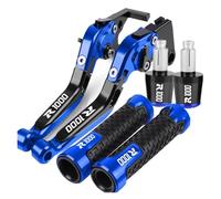 TGVSELPJ Motorcycle Part Handle Grips Ends Kit for Suzuki GSXR GSX R 1000 2015 2016 2017 2018 2019 2020 2021 Motorcycle Adjustable Brake Clutch Lever(Blue)