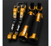 TGVSELPJ Motorcycle Part Motorcycle Brake Adjustable Clutch Levers Handbrake Hand Grips Folding Bar End Caps for Aprilia SR50MY SR 50 My 2014-2019(Yellow 1)