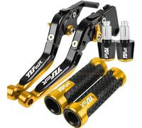 TGVSELPJ Motorcycle Part Motorcycle Brake Clutch Levers Handlebar Handle Bar Hand Grips Ends for Y-AMAHA for Thundercat YZF600R YZF600 R 1995-2008(Yellow)