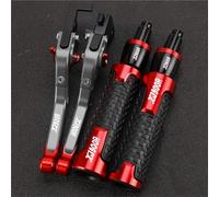 TGVSELPJ Motorcycle Part Motorcycle Foldable Adjustable Brake Clutch Levers Handlebar Grips Ends for Y-AMAHA for SECA XJ900R 1983-1984(Red 4)