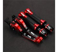 TGVSELPJ Motorcycle Part Motorcycle Folding Brake Clutch Levers Handlebar Hand Grips Ends Adjustable for Suzuki B-King B King 2008-2012(Red 6)