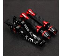 TGVSELPJ Motorcycle Part Motorcycle Folding Brake Clutch Levers Handlebar Hand Grips Ends Adjustable for Suzuki B-King B King 2008-2012(Red 5)