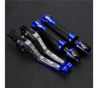 TGVSELPJ Motorcycle Part Motorcycle Folding Brake Clutch Levers Handlebar Hand Grips Ends Adjustable for H-onda ST1300 ST1300A ST 1300 1300A 2003-2007(Blue 1)