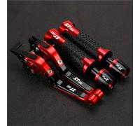 TGVSELPJ Motorcycle Part Motorcycle Folding Brake Clutch Levers Handlebar Hand Grips Ends Adjustable for H-onda ST1300 ST1300A ST 1300 1300A 2003-2007(Red 1)