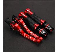 TGVSELPJ Motorcycle Part Motorcycle Folding Brake Clutch Levers Handlebar Hand Grips Ends Adjustable for H-onda ST1300 ST1300A ST 1300 1300A 2003-2007(Red 4)