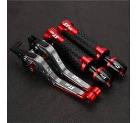 TGVSELPJ Motorcycle Part Motorcycle Folding Brake Clutch Levers Handlebar Hand Grips Ends Adjustable for H-onda ST1300 ST1300A ST 1300 1300A 2003-2007(Red 3)