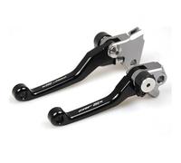 TGVSELPJ Motorcycle Part Motorcycle Handle Bar Brake Levers Parts Pivot Clutch Control Handles for H-onda CRF250X CRF250 X CRF 250X 2005-2018 2015 2014(Black- Silver)