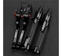 TGVSELPJ Motorcycle Part Motorcycle Handlebar Handle Bar Hand Grips Folding Brake Clutch Levers End Caps for Y-AMAHA XVS950 Bolt C R SPEC 2014-2019(Black1)