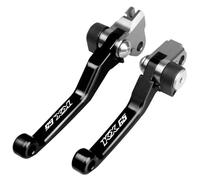 TGVSELPJ Motorcycle Part Pivot Clutch Levers Control Handles Adjustable Motorcycle Parts Brake Lever for Kawasaki KX65 KX 65 2000 2001 2002 2003 2004 2005 2006-2018(Black- Silver)