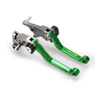 TGVSELPJ Motorcycle Part Pivot Clutch Levers Control Handles Adjustable Motorcycle Parts Brake Lever for Kawasaki KLX250 KLX 250 2008-2024(Green)