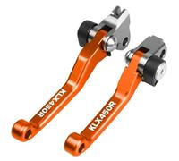 TGVSELPJ Motorcycle Part Pivot Clutch Levers Control Handles Adjustable Motorcycle Parts Brake Lever for Kawasaki KLX450R 2008 2009-2015 KLX450 KLX 450 R 450R(Orange)