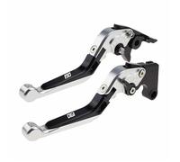TGVSELPJ Motorcycle Part Pivot Clutch Levers Control Handles Motorcycle Parts Brake Lever Adjustable All Year for H-onda CBF190X(Silver)