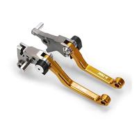 TGVSELPJ Motorcycle Part Pivot Clutch Levers Control Handles Motorcycle Parts Brake Lever Adjustable for Kawasaki KLX125 D-Tracker 125 2010-2016(Yellow)