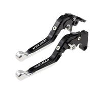 TGVSELPJ Motorcycle Part Pivot Clutch Levers Control Handles Motorcycle Parts Brake Lever Adjustable for H-onda for Fury / VTX1300CX 2009-2018(Black 6)