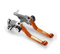 TGVSELPJ Motorcycle Part Pivot Clutch Levers Control Handles Motorcycle Parts Brake Lever Adjustable for Kawasaki KLX125 D-Tracker 125 2010-2016(Orange)