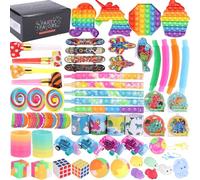 TGXLAK 70 pcs Fidget Toys Pack - Sensory Party Bag Fillers & Party Favours for Kids, Pop It Poppers, Squishy, Stress Relief, Classroom Prizes, Goodie Bag Bulk Toys for Boys & Girls