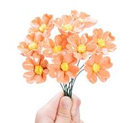 TGYHCJBY Ceramic Flowers Lifelike Fake Flowers for Home Decor, Vintage Rustic Wedding Table Centerpiece, Living Room Bathroom Farmhouse Decoration (Style B-orange)