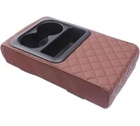 TGYHUJIK Car Center Console Armrest Box Cushion for AAA Armrest Pad Cover Armrest Supporter With 2 Cup Holder,C